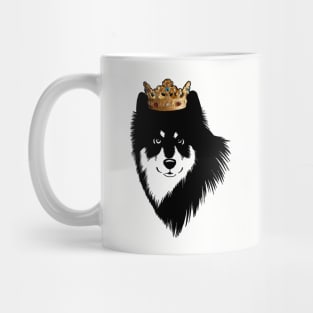 Finnish Lapphund Dog King Queen Wearing Crown Mug